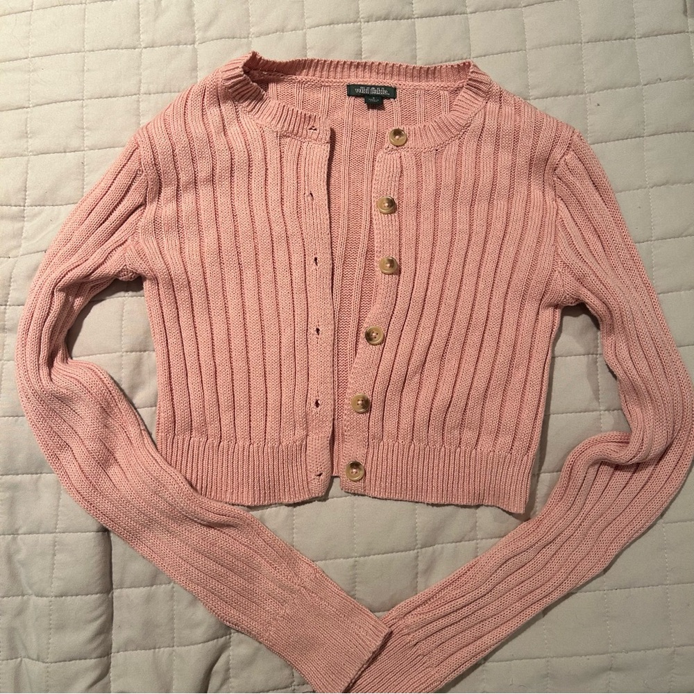 Pink cropped sweater